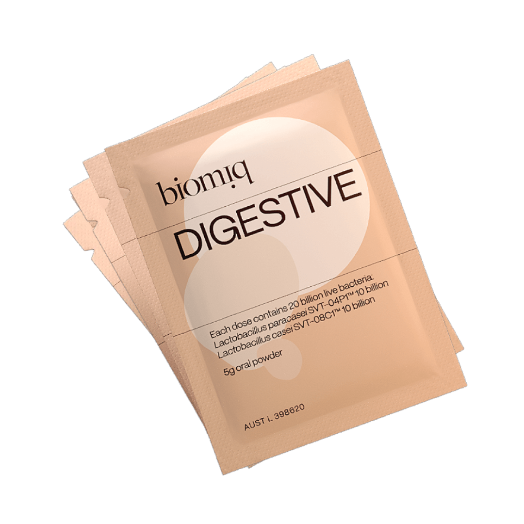 4 biomiq digestive activated probiotic powder sachets