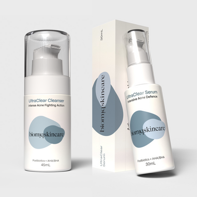 UltraClear Acne Skincare Bundle - High-Strength Cleanser and Serum for Stubborn Acne